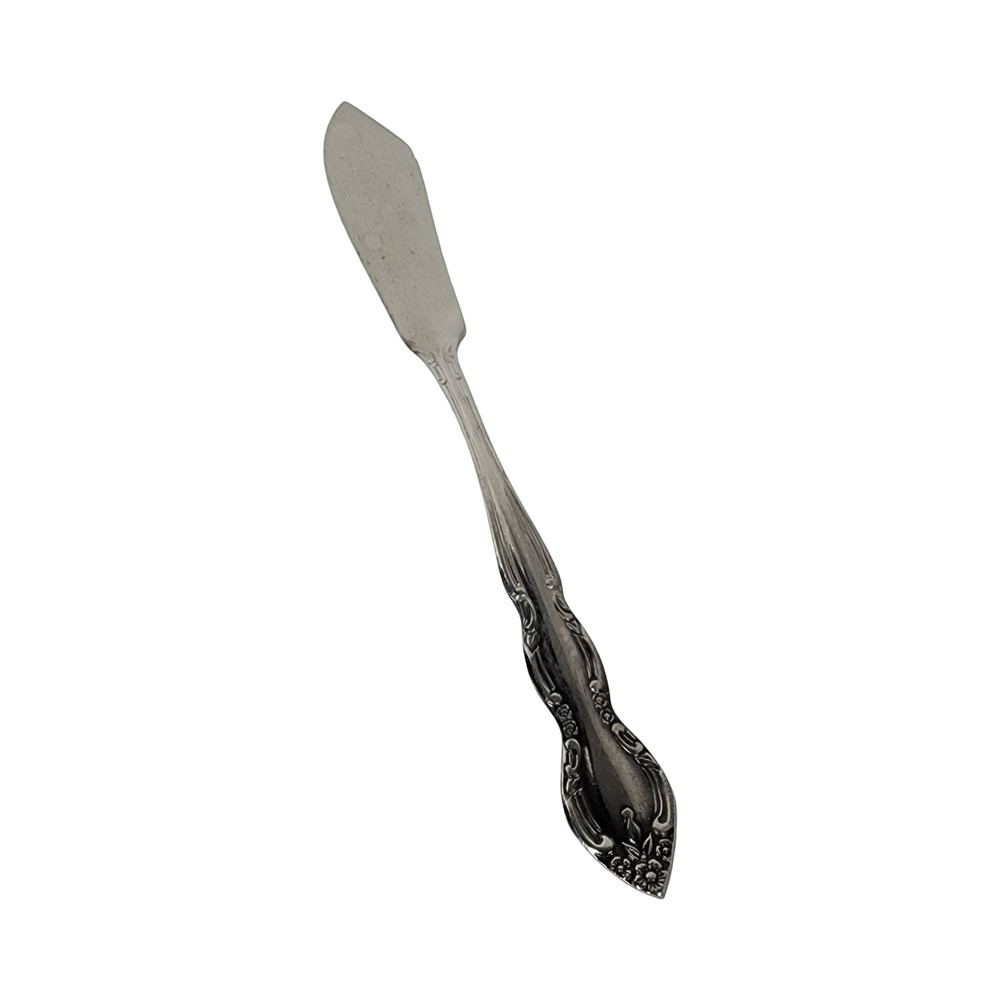 Imperial International Stainless Steel Butter Knife Floral Engraved Handle Korea